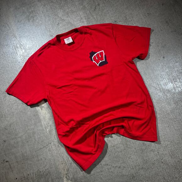 Comfort Colors Wisconsin Badgers T-Shirt Red Medium - Picture 3 of 7